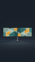 Dual Monitor with Tempered Glass Display